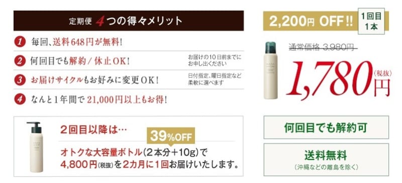 肌ナチュール 価格